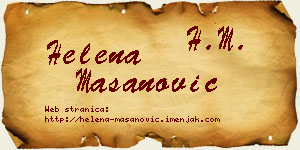 Helena Mašanović vizit kartica